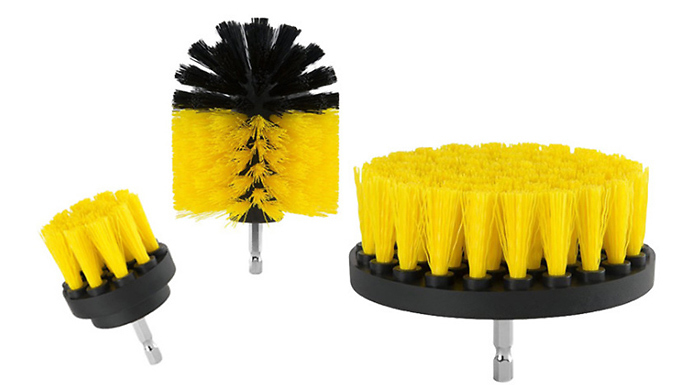 Electric Drill Cleaning Brush Accessories Set - 3-Pack