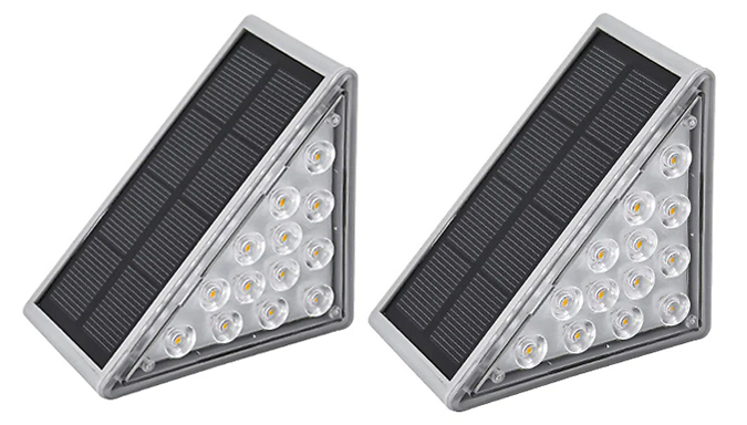 1, 2, 4 or 8 Outdoor LED Solar Step Lights - 2 Colours