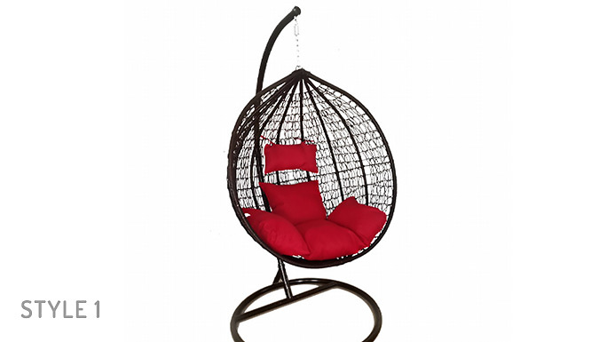 Single Egg Hanging Rattan Swing Chair - 6 Options