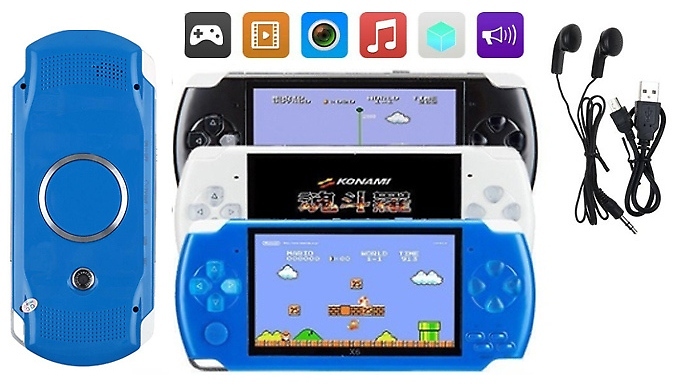 X6 Handheld Console + 10,000 Built-In Games & Earphones