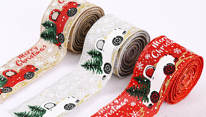 3-Rolls Decorative Christmas Ribbon