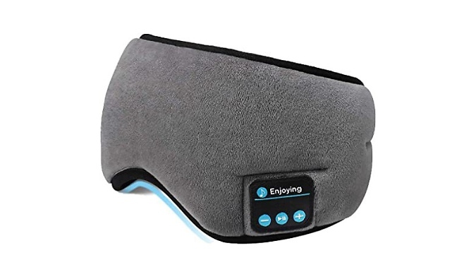 Plush Sleep Mask with Built-in Headphones - 2 Colours