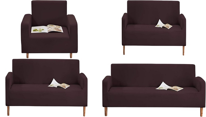 1, 2, 3 or 4-Seater Super Stretch Sofa Cover - 3 Styles, 13 Colours