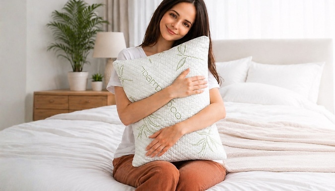 Bamboo Memory Foam Pillow - 1, 2 or 4 Pack!