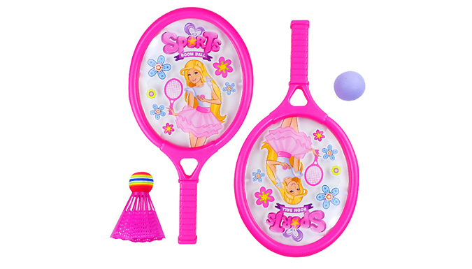 Kid's Garden Tennis Badminton Plastic Racket Set - 3 Colours