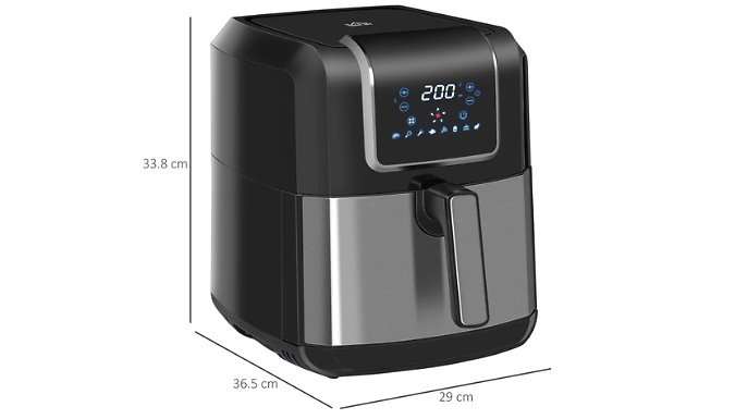 Vytronix 45QCF Family Size 4.5L Energy Efficient Air Fryer 1400W Black