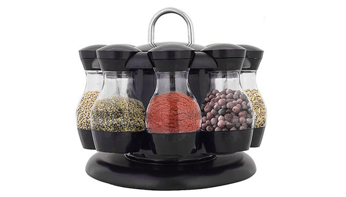 Kitchen 8-Jar Rotating Spice Rack