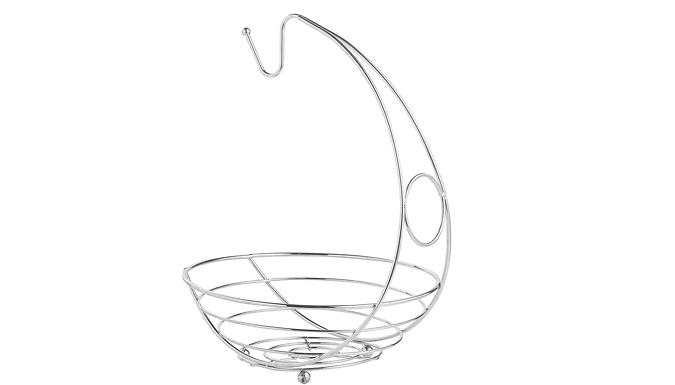 Metal Wire Fruit Bowl with Banana Hanger