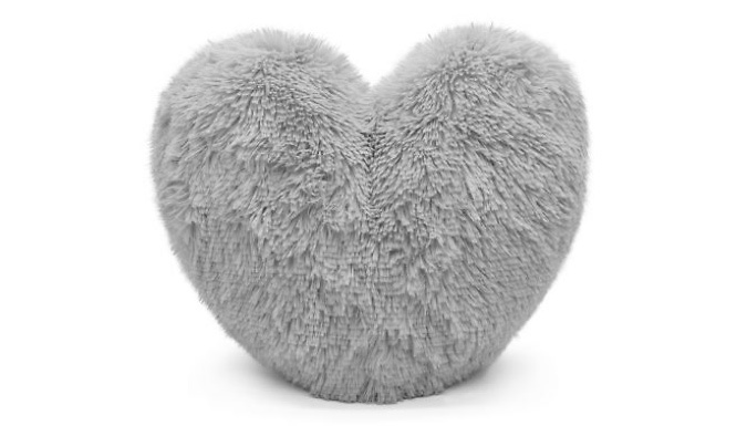 38cm Heart Shape Filled Cushion - 5 Colours