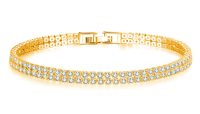 Eira Wen 14k Gold-plated Crystal Adjustable Bead Bracelets For