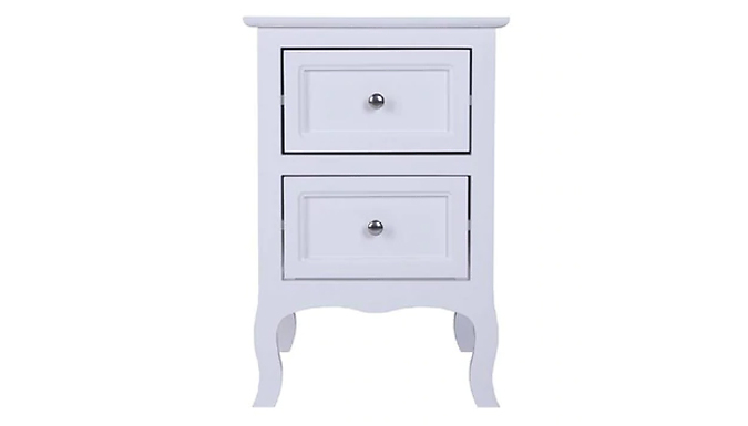 Good Bagen White classic 2-tier bedside drawers