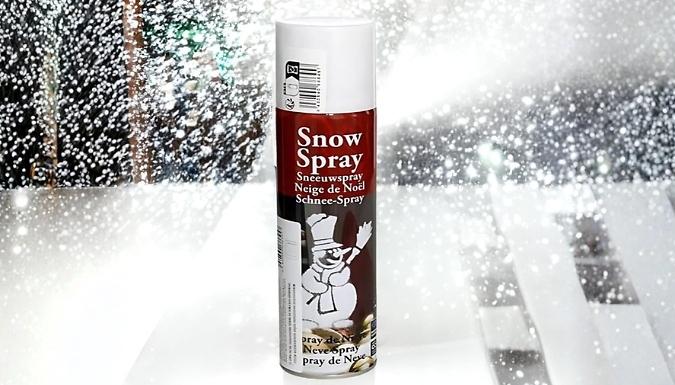 White Artificial Snow Spray Can 150ml - 1 or 2-Pack!