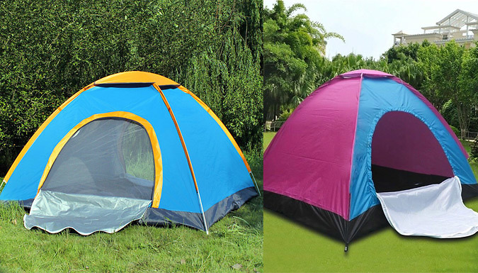 2-8 Person Pop-Up Waterproof Camping Tents - 4 Options