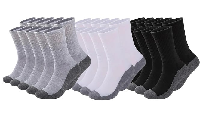 Men's High Tube Breathable Socks - 5, 10, 15, 20 or 25-Pairs!