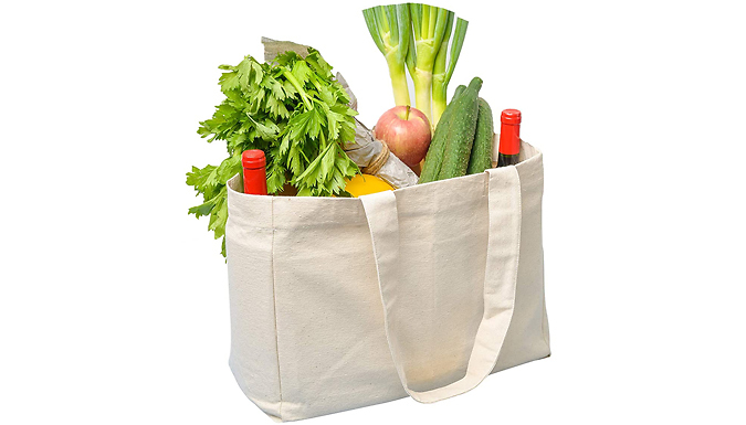 Large Canvas Grocery Shopping Bag - 2 Colours
