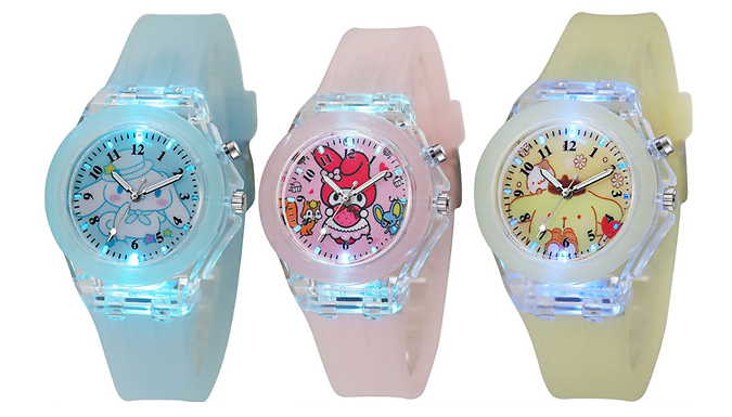 Children's Light-Up Silicone Watch - 3 Colours