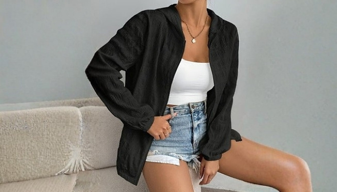 Women's Lightweight Hooded Jacket - 4 Colours & 5 Sizes!