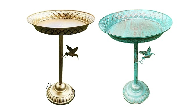 Outdoor Iron Bird Bath - 2 Colours!