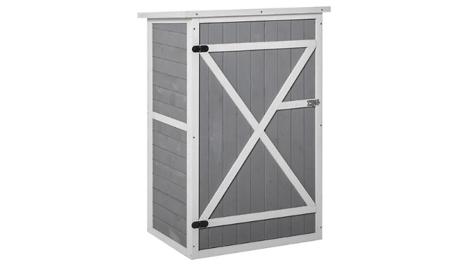 Outsunny Wooden Garden Shed Cabinet