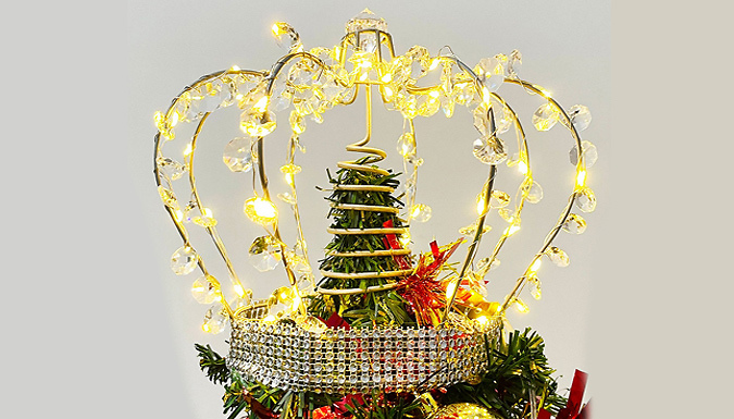 LED Crown Christmas Tree Topper Decoration