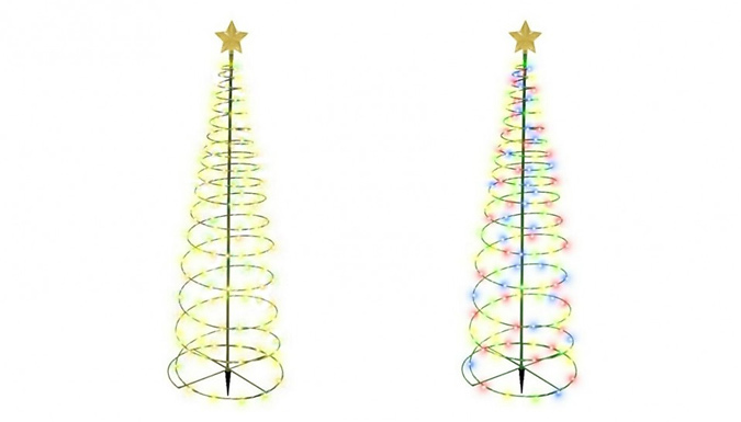 1, 2 or 4 LED Christmas Tree Solar Lawn Lights - 2 Colours