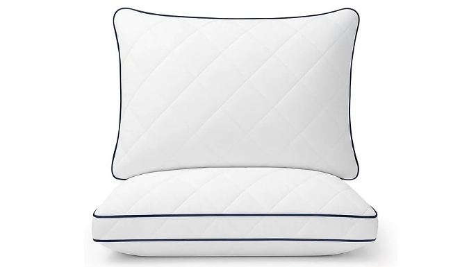 Hotel-Quality Quilted Bed Pillows - 2 or 4-Pack!