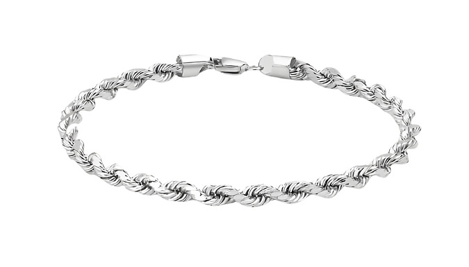 White Gold Vermeil Twist Bracelet