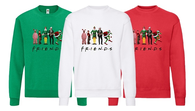 Friends Christmas Sweatshirt - 4 Colours & 8 Sizes