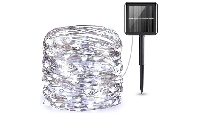 50, 100, 200 or 300 LED Solar Copper Wire String Lights - 2 Colours