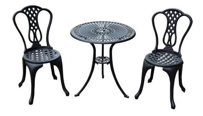 3-Piece Outdoor Cast Aluminium Bistro Set