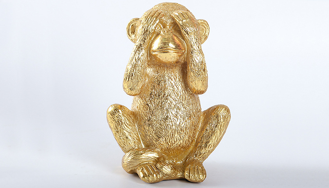 Golden Monkey Resin Ornaments - 3 Styles