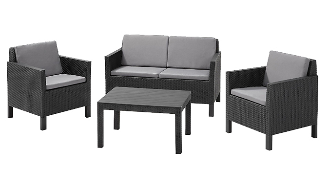 4-Seater Rattan Garden Patio Lounger Set