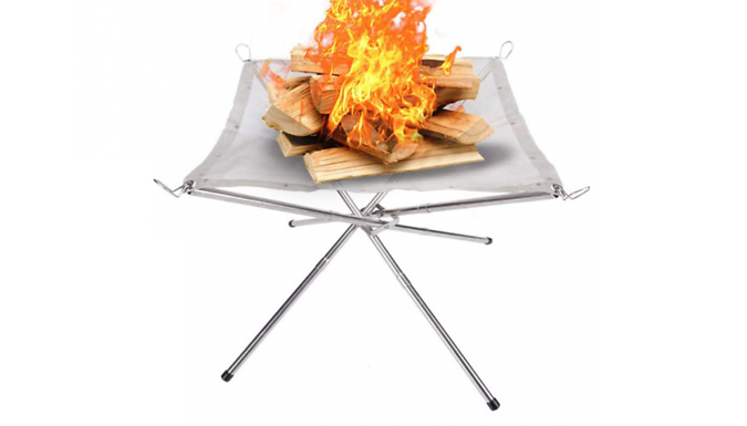 Portable Pop-Up Stainless Steel Fire Pit With Storage Case