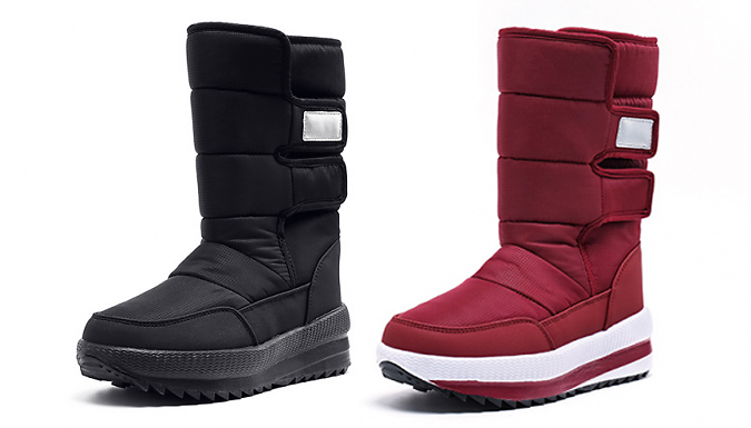 Faux Fur Lined Casual Snow Boots - 6 Sizes & 2 Colours