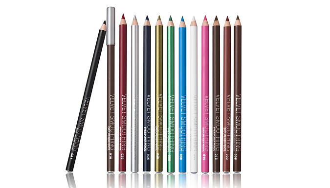 12-Pack of Velvet Smooth Lip & Eyeliner Pencils