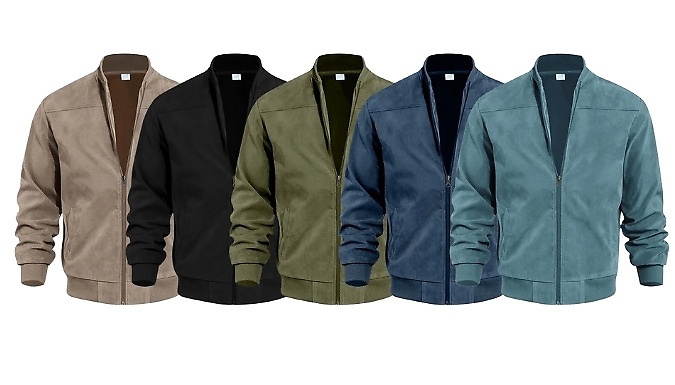 Men's Windproof Bomber Jacket - 5 Colours, 6 Sizes!