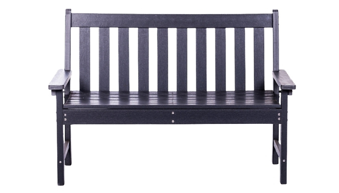 Oakdale Wood-Effect Garden Bench - 2 Colours!