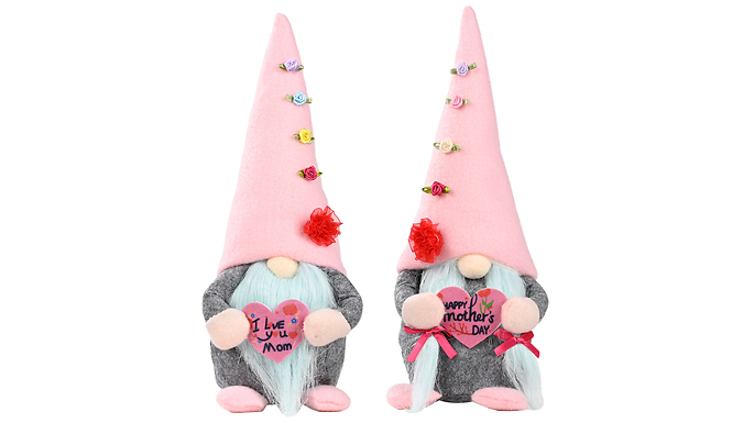 1 or 2 Pink Mother's Day Gnome Gift Doll - 2 Designs