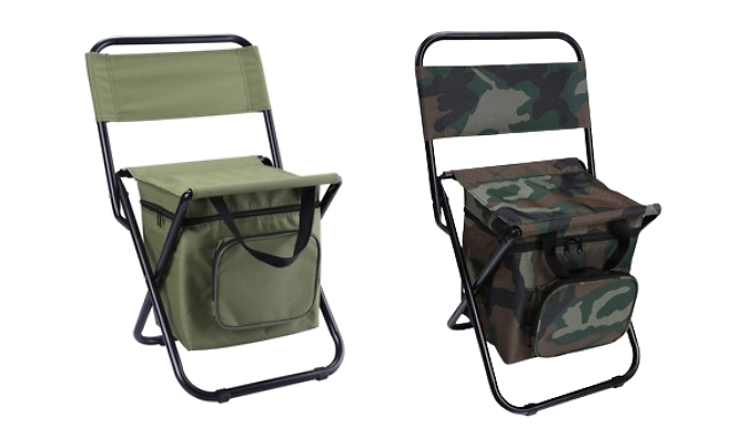 Portable Outdoor Storage Chair - Camouflage or Green