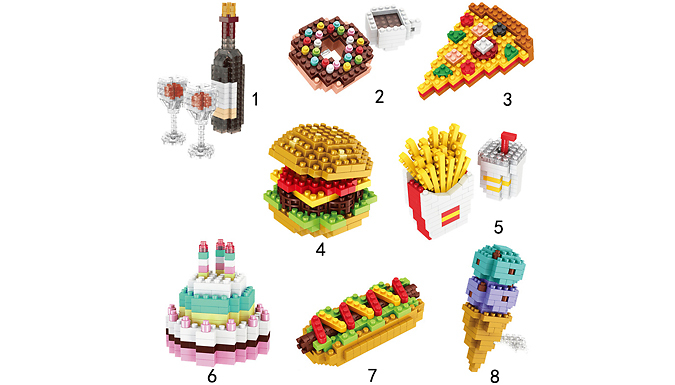 Fast Food Design Building Blocks Set - 8 Designs