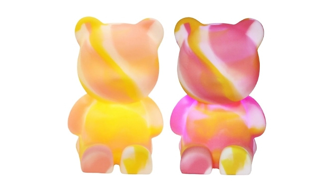 Bear-Shaped LED Touch Light - 2 Light Colours!