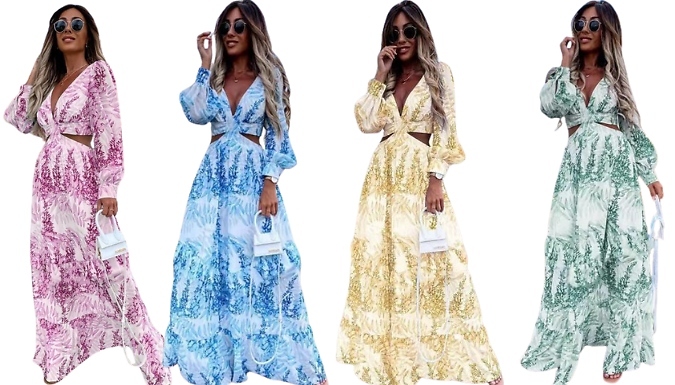 Boho Floral Maxi Dress - 4 Colours, 6 Sizes