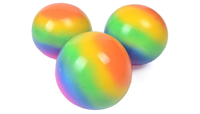 Rainbow Super Squishy Stress Ball - 3 Sizes