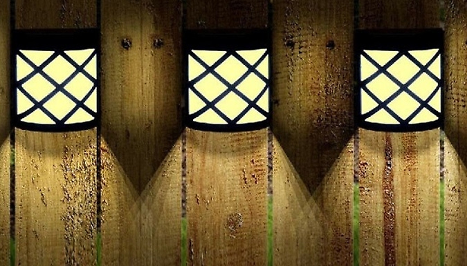 1, 2 or 4 LED Solar Garden Fence Lights - 2 Colours