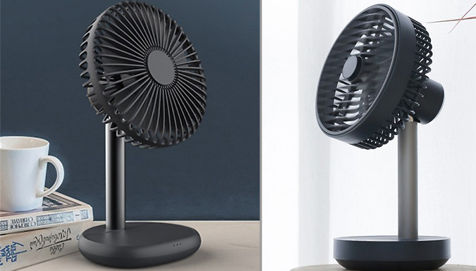 3-in-1 Adjustable Fan, Wireless Phone Charger & Lamp - 2 Colours