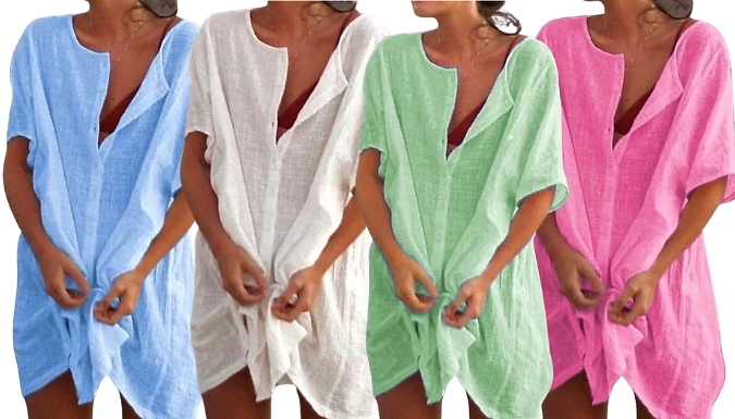 Women's Casual Beach Cover Up - 4 Colours & 5 Sizes