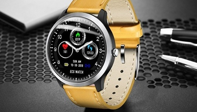 Go Groopie Justgiftdirect Bluetooth Heartrate ECG Sport Smart Watch - 4 Colours