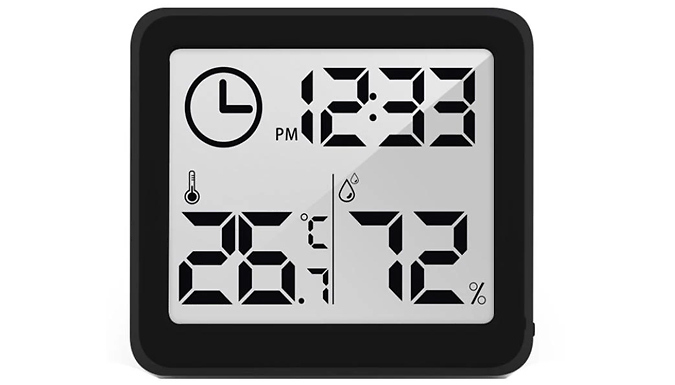 LCD Displayed Thermometer and Humidity Monitor - 2 colours