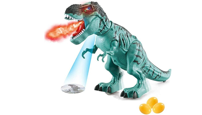 Vapour Breathing Light-Up Moving Dinosaur Toy - 2 Colours