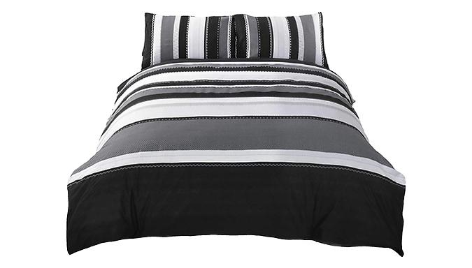 Detroit Striped Duvet Cover Set - 3 Sizes & 2 Colours